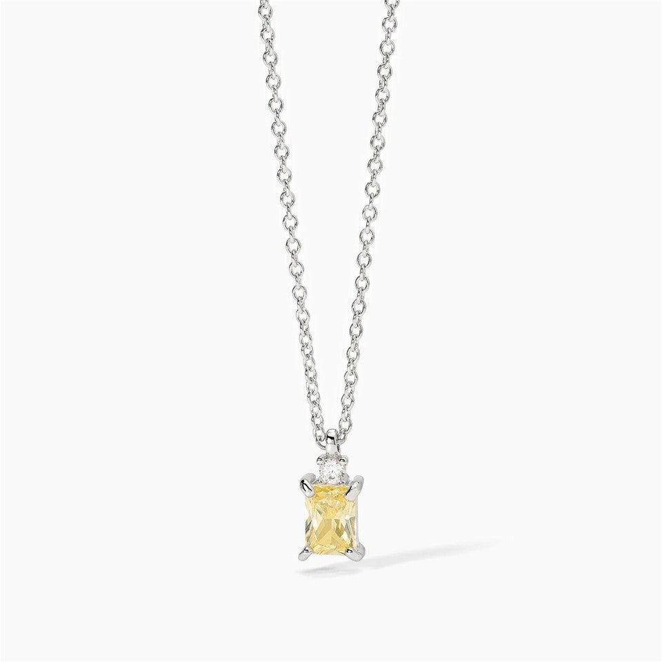 Collana In Argento Con Zircone Lemon Mabina Donna "Battito" 553650