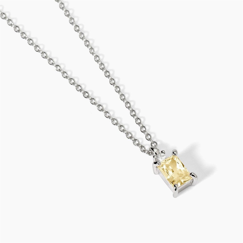 Collana In Argento Con Zircone Lemon Mabina Donna "Battito" 553650