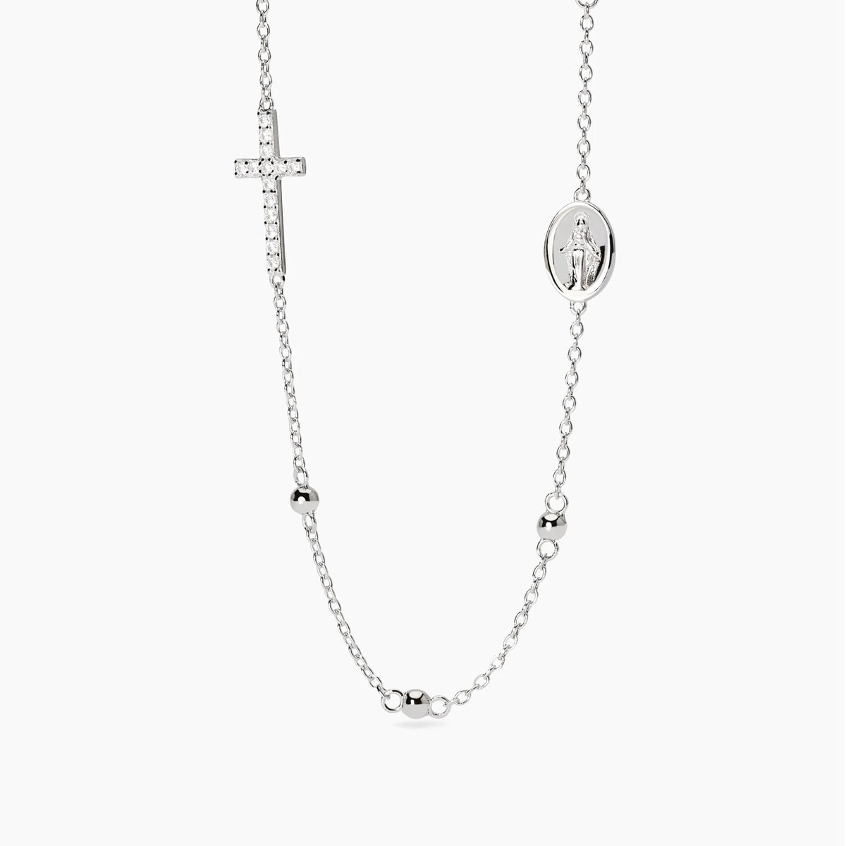 Collana Rosario In Argento Mabina Uomo Donna 553781