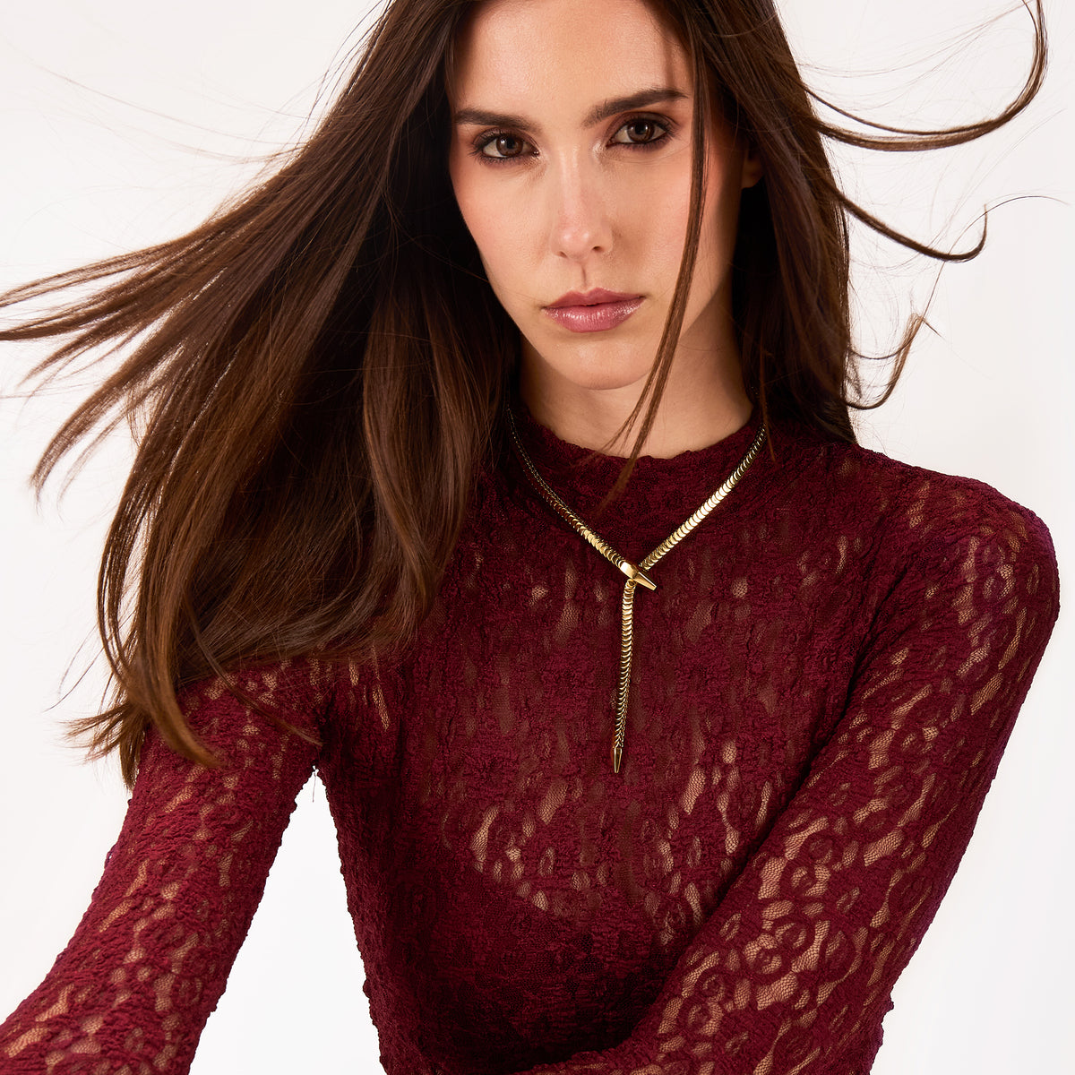 Collana Semirigida In Acciaio Ip Gold Con Finitura Specchiata Breil Donna "Hypnotic" TJ3836