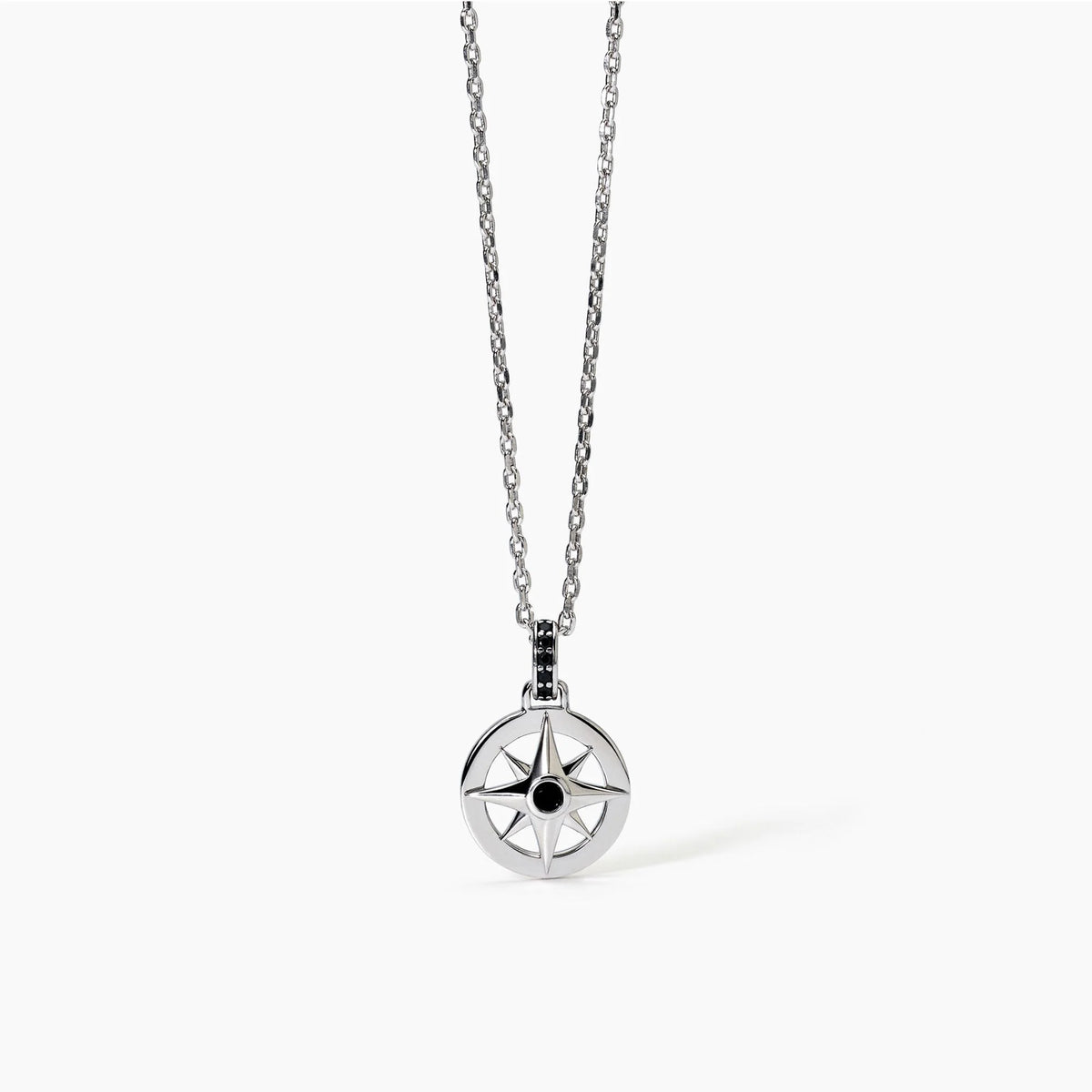 Collane In Argento Con Rosa Dei Venti Mabina Uomo "Journey" 553637