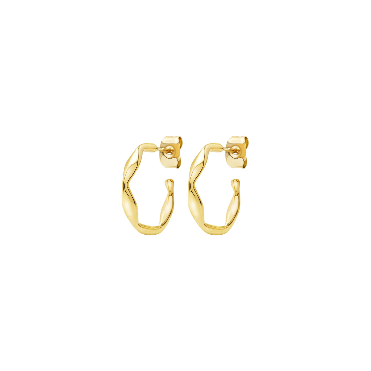 Orecchini A Cerchio Con Finitura PVD Oro 14k Breil Donna "Alchemy" TJ3803