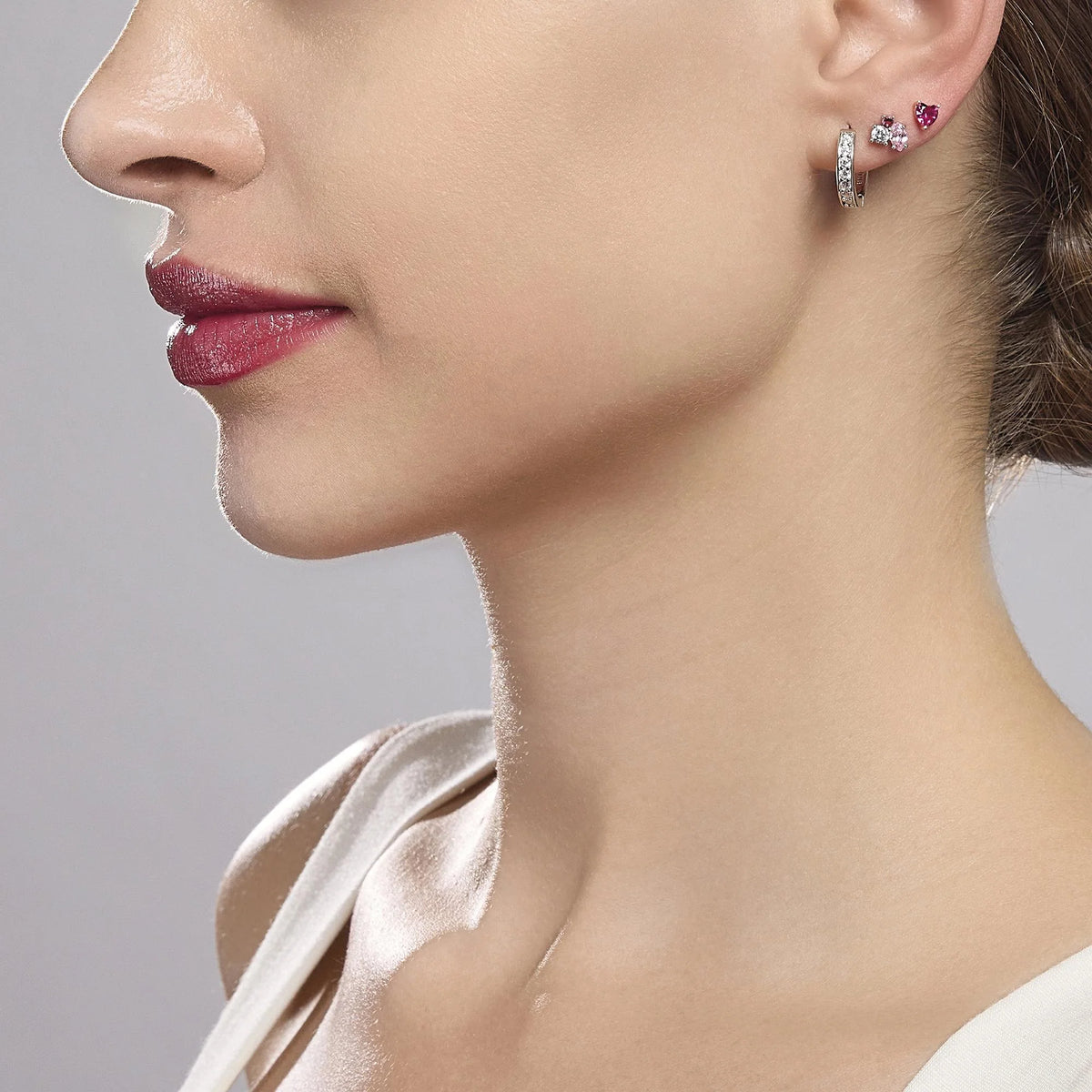 Orecchini A Cerchio In Argento Con Zirconi Mabina Donna "Lumìer" 563027