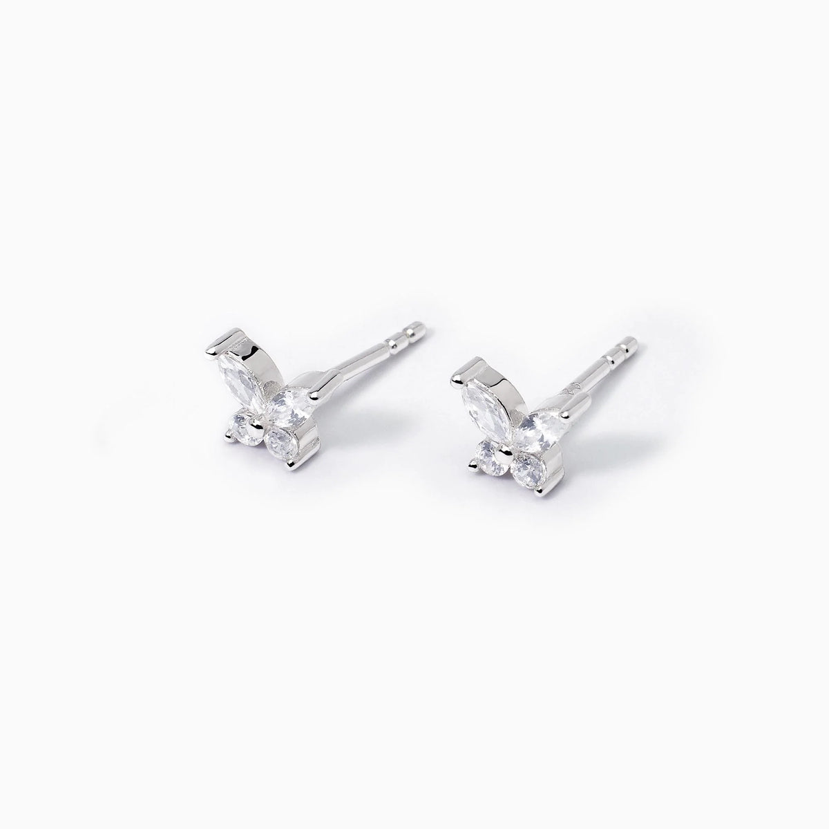 Orecchini A Farfalla In Argento Con Zirconi Bianchi Mabina Donna "Secret Garden" 563572