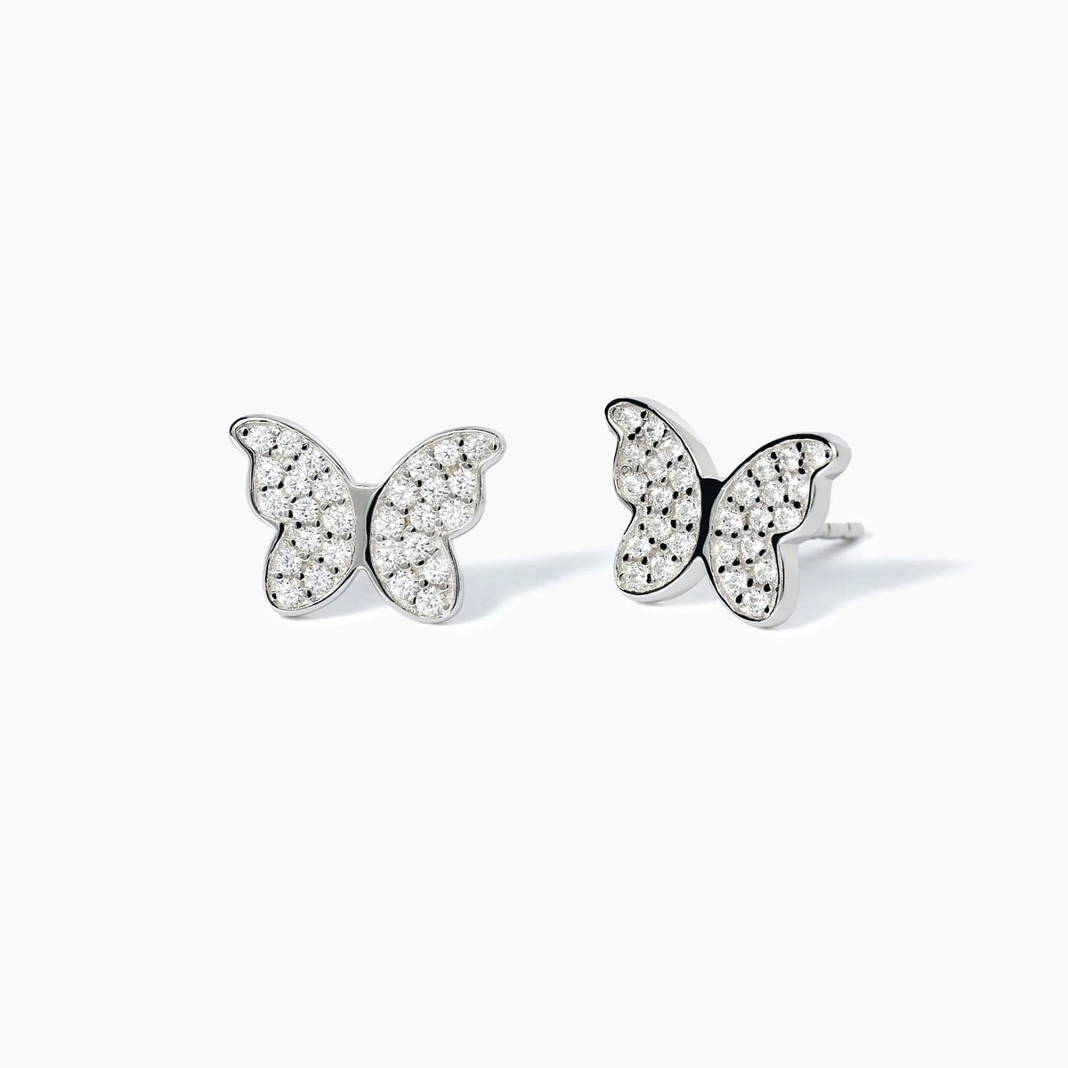 Orecchini A Farfalla In Argento E Zirconi Bianchi Mabina Donna "Fly To Me" 563165