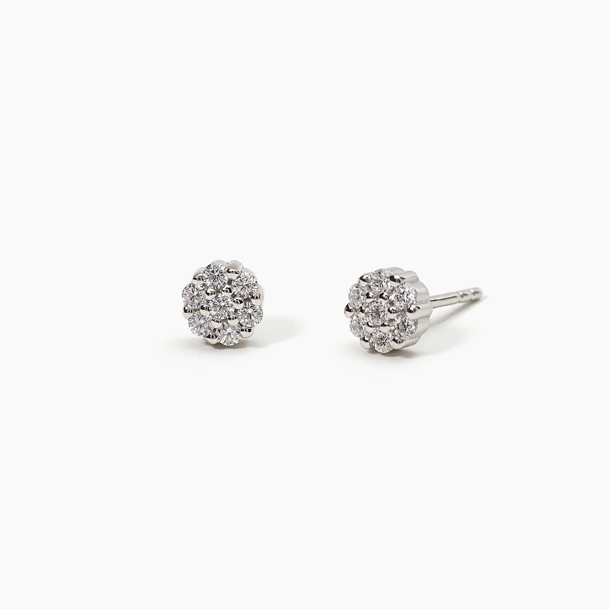 Orecchini A Fiore In Argento Con Zirconi Bianchi Mabina Donna "Fior Fiore" 563504