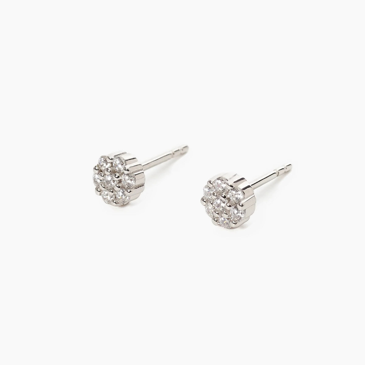 Orecchini A Fiore In Argento Con Zirconi Bianchi Mabina Donna "Fior Fiore" 563504