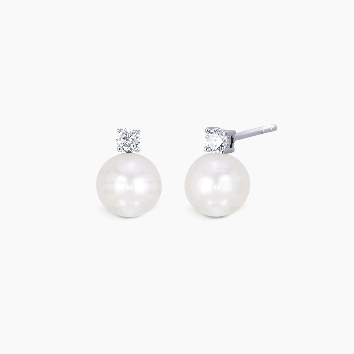 Orecchini A Lobo In Argento Con Perle Coltivate E Zirconi Mabina Donna "Mon Chéri" 563132