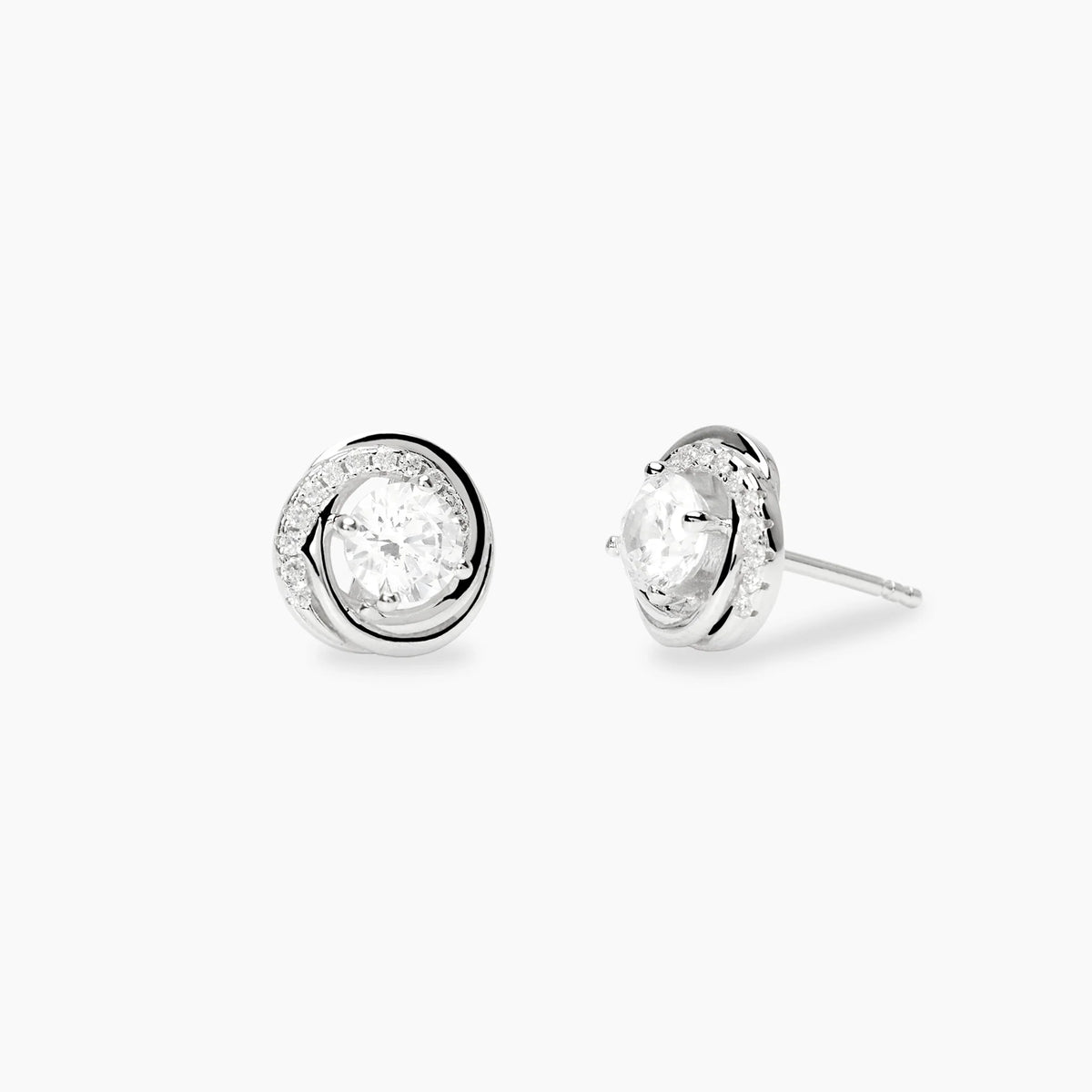Orecchini A Lobo In Argento E Zirconi Mabina Donna "Sguardo Indiscreto" 564016