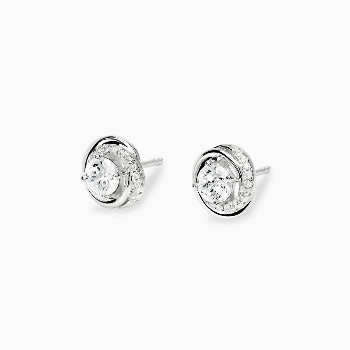 Orecchini A Lobo In Argento E Zirconi Mabina Donna "Sguardo Indiscreto" 564016