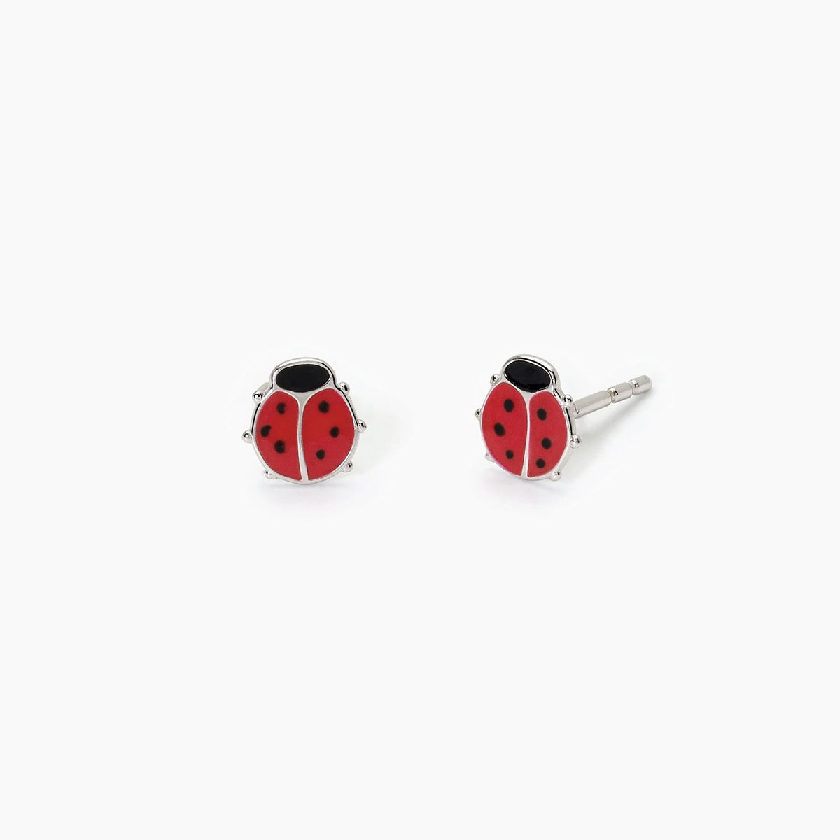 Orecchini Con Coccinella In Argento Smaltato Bambina Mabina Junior "Fortunella" 563687