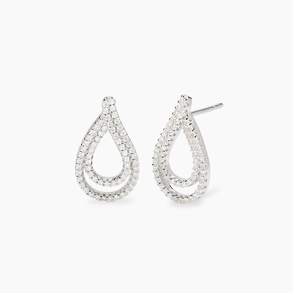 Orecchini Con Pendente A Goccia In Argento Con Zirconi Binachi Mabina Donna "Goccia Dopo Goggia" 563966