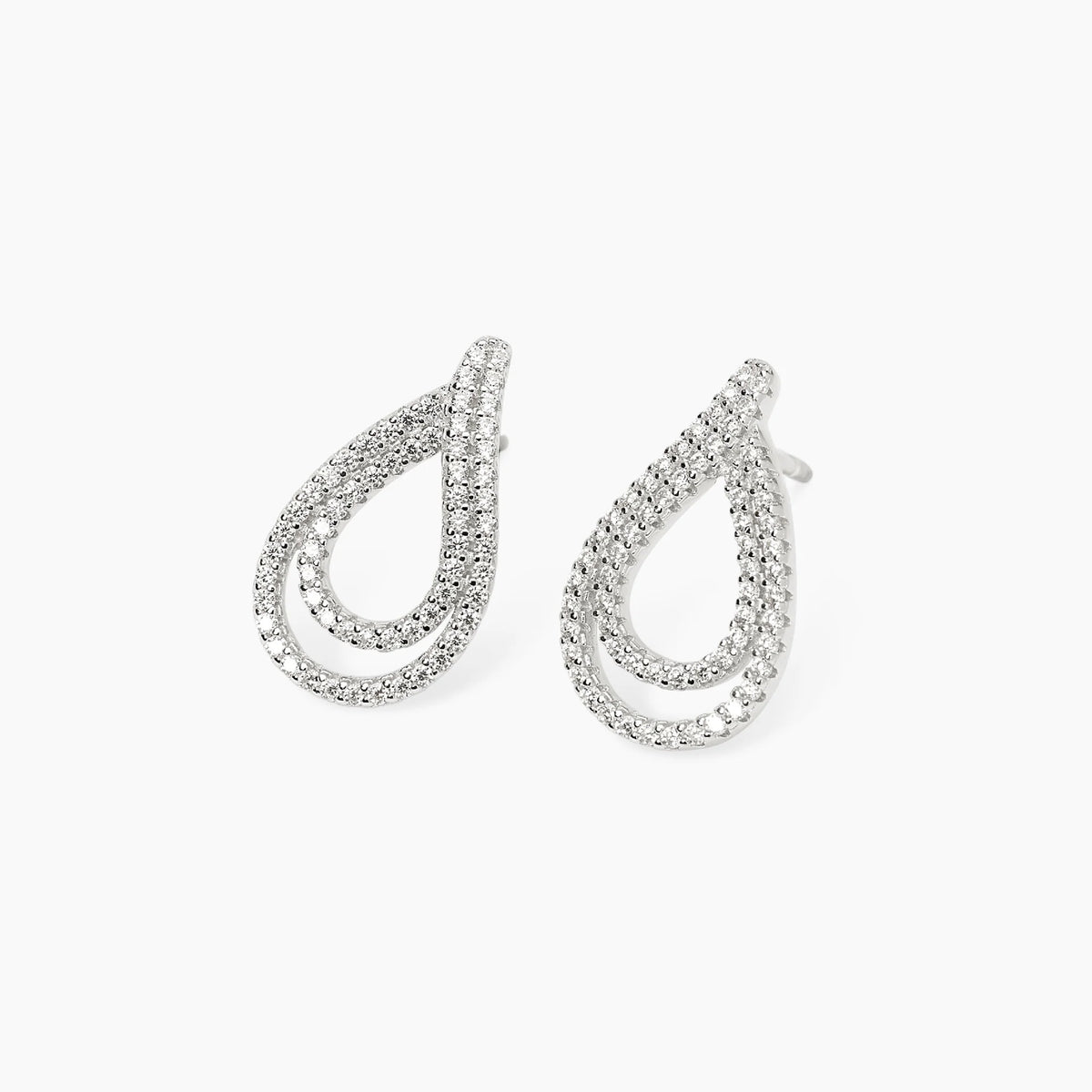 Orecchini Con Pendente A Goccia In Argento Con Zirconi Binachi Mabina Donna "Goccia Dopo Goggia" 563966