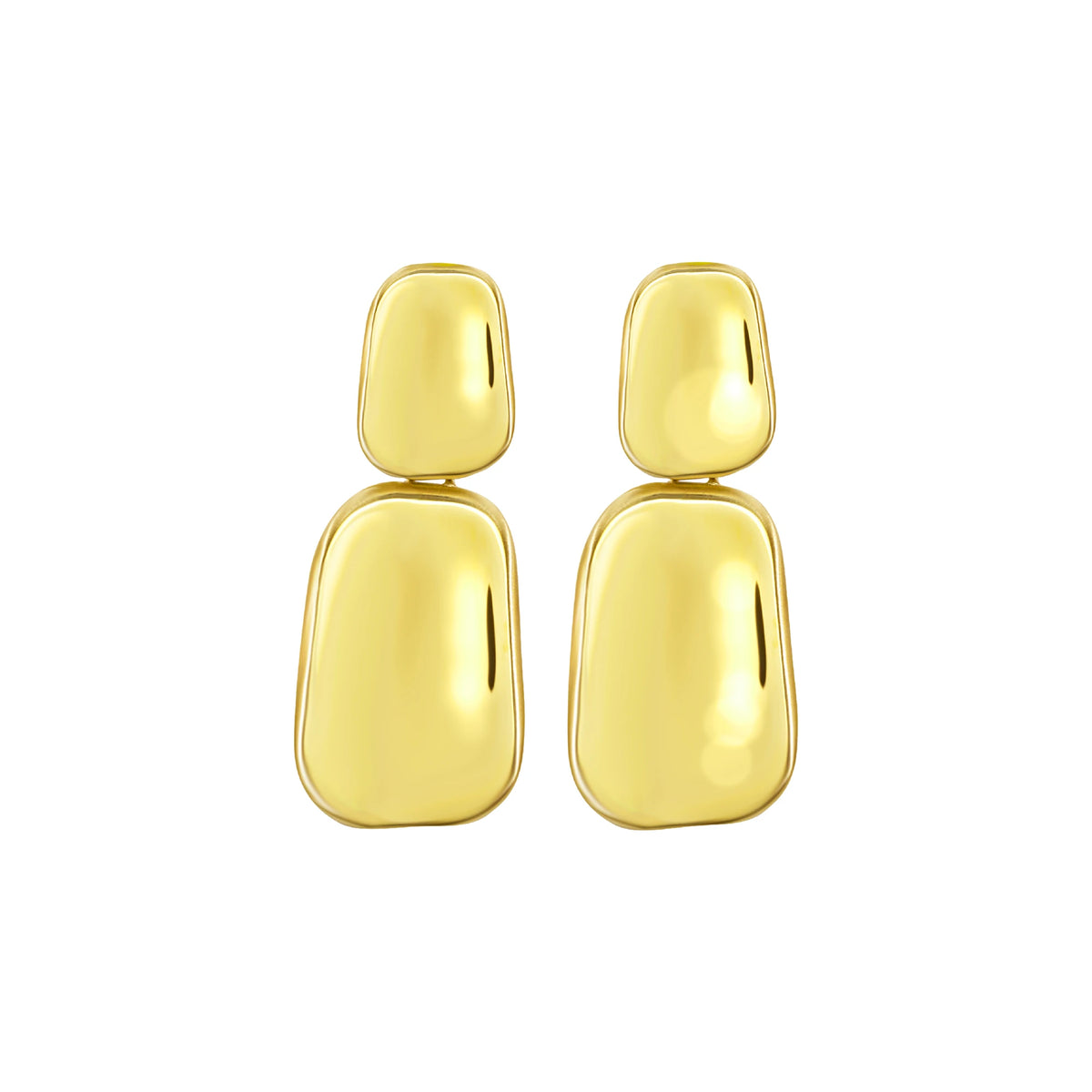 Orecchini Pendenti In Acciaio Con Finitura PVD Oro 14K Breil Donna "Sculpture" TJ3813