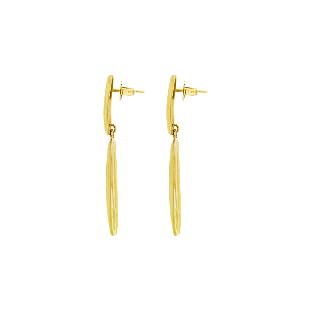 Orecchini Pendenti In Acciaio Con Finitura PVD Oro 14K Breil Donna "Sculpture" TJ3813