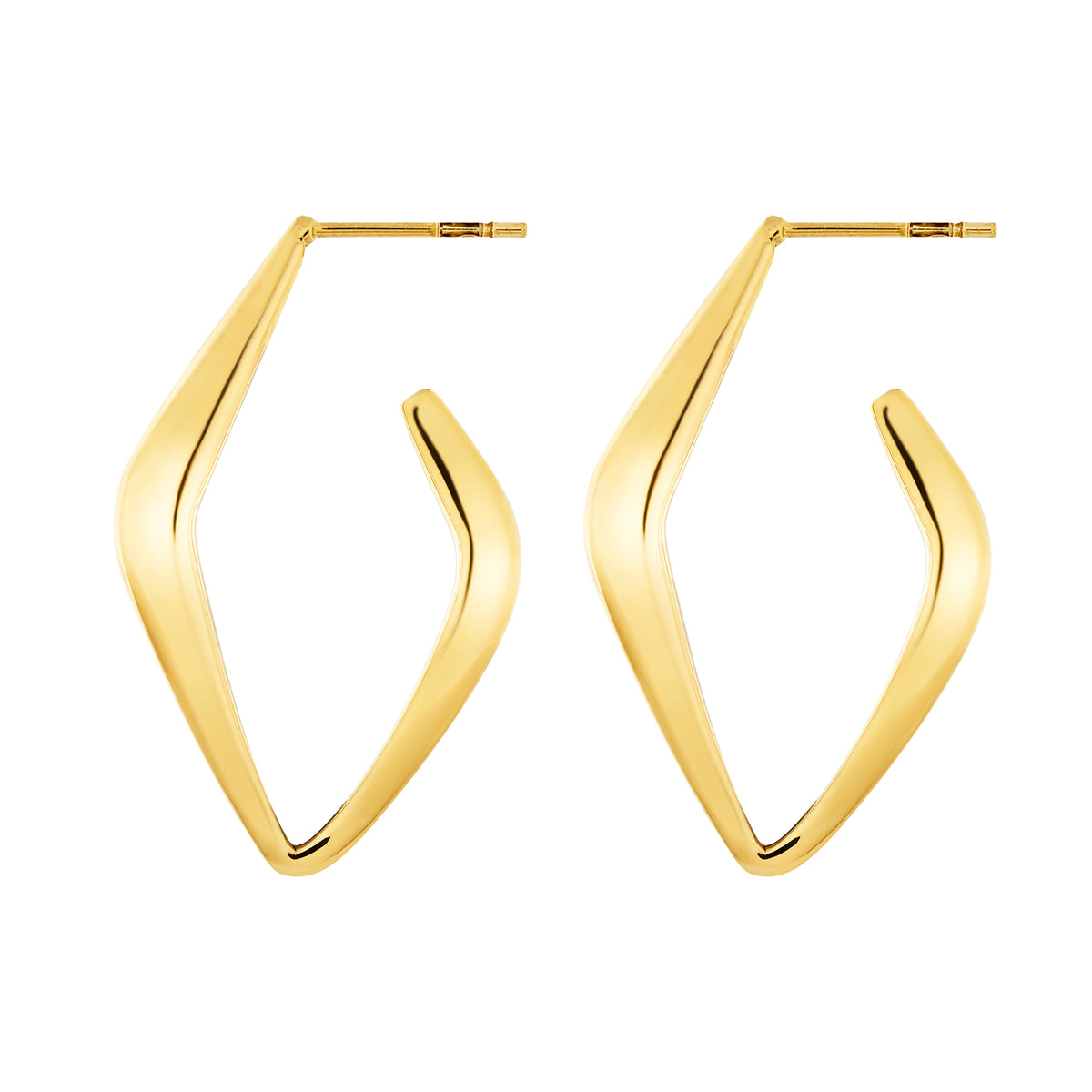 Orecchini Pendenti In Acciaio Con Finitura PVD Oro 14K breil Donna "Elongè" TJ4105