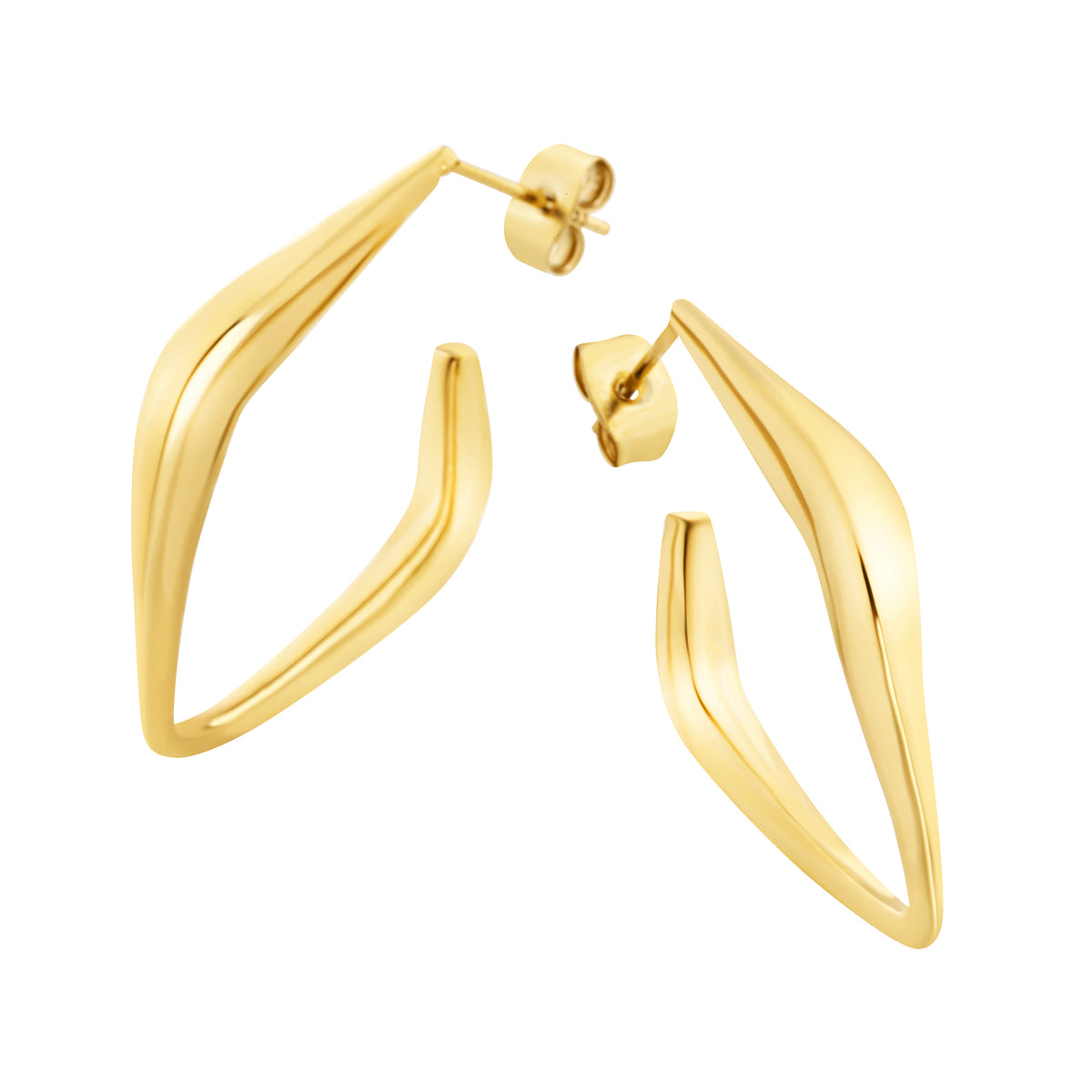 Orecchini Pendenti In Acciaio Con Finitura PVD Oro 14K breil Donna "Elongè" TJ4105