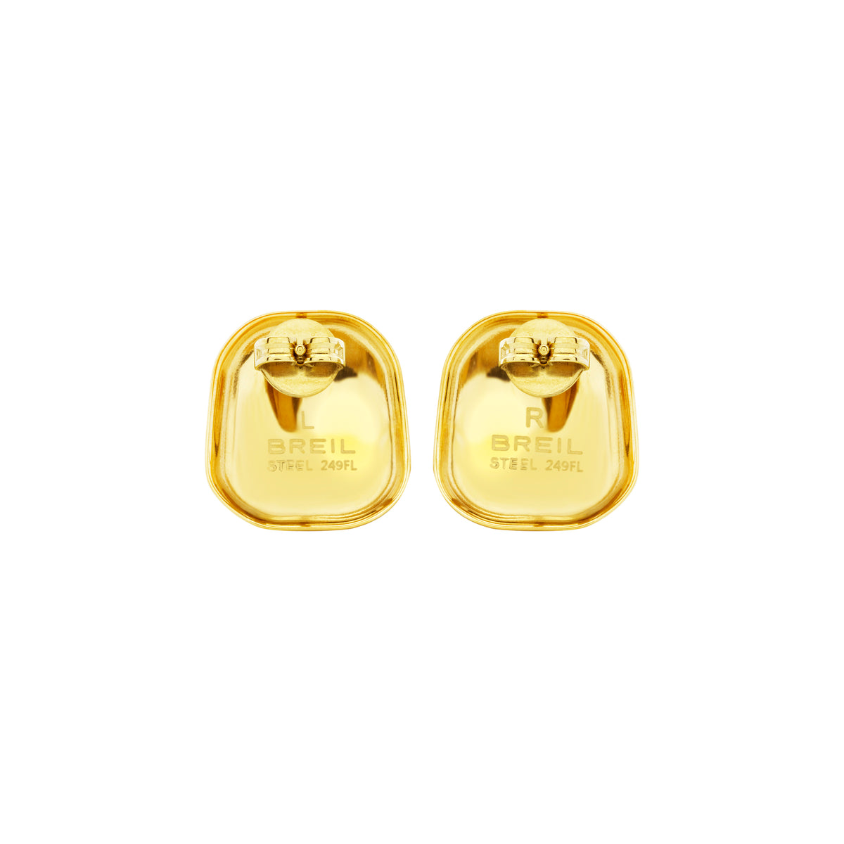 Orecchini Pendenti In Acciaio Gold Lucido Breil Donna "B Sculpture" TJ3811