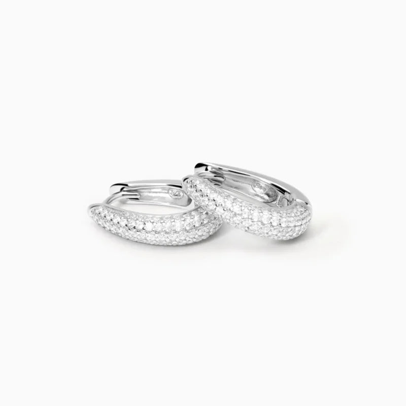 Orecchini Pendenti Ovali In Argento E Zirconi Mabina Donna "Cleopatra" 563776