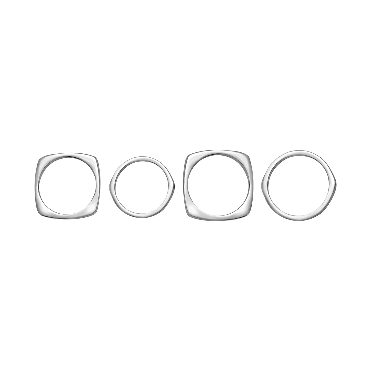 Set Di Quattro Anelli In Acciaio Breil Donna "Tetra" TJ4046