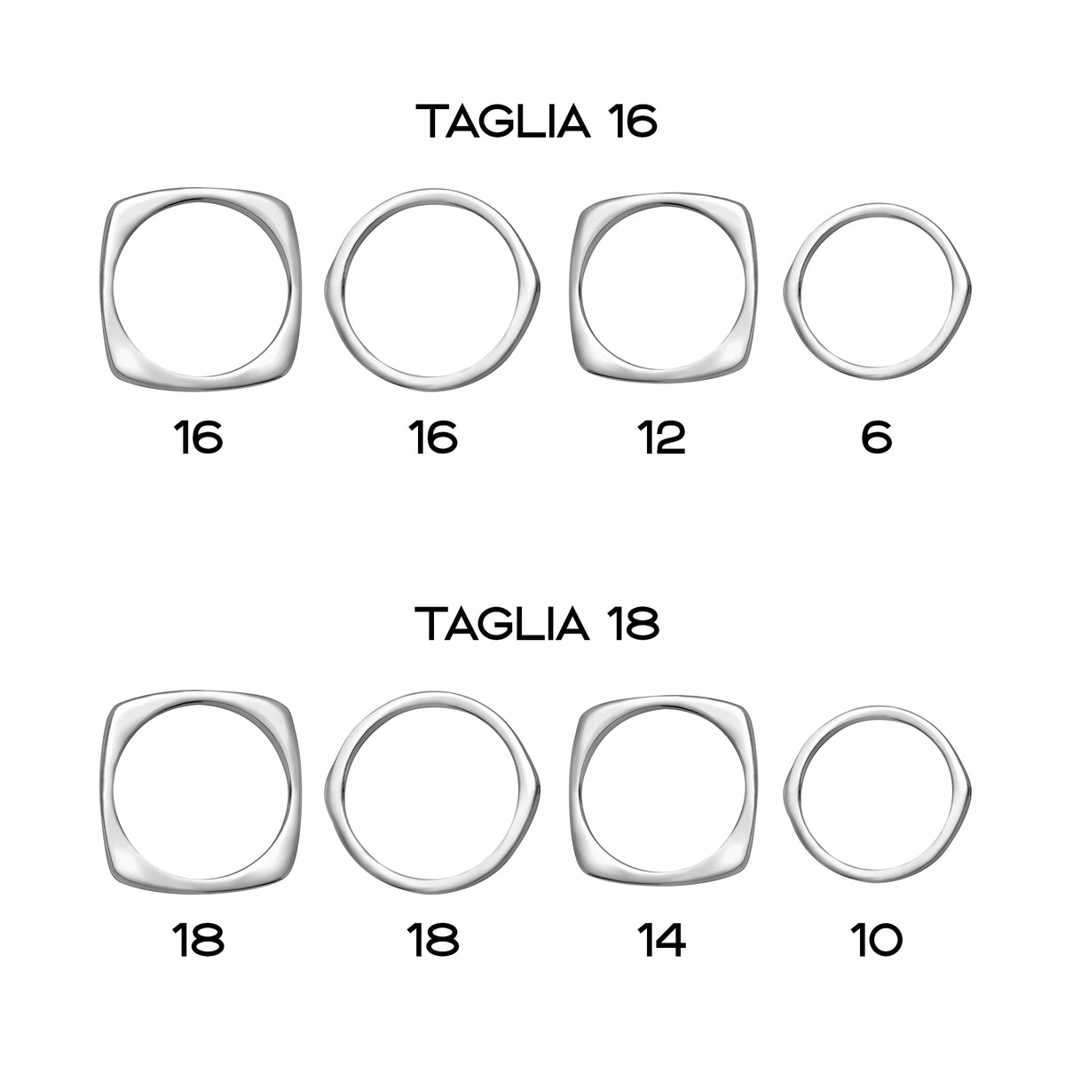 Set Di Quattro Anelli In Acciaio Breil Donna "Tetra" TJ4046